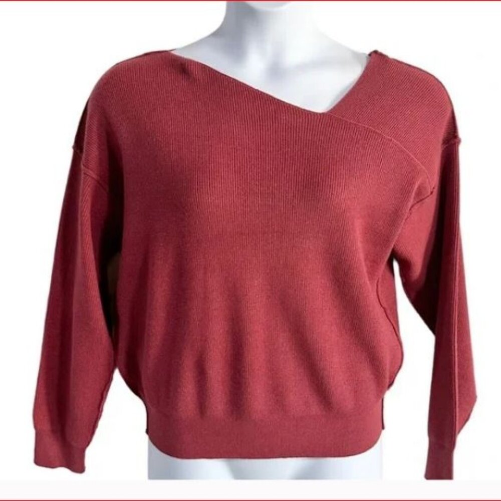 Line and Dot Sweat asymmetrical sweater